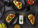 Avo & Cottage Cheese Toast with Marinated Tomatoes