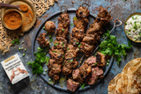 Curried Lamb Kebabs with Raita